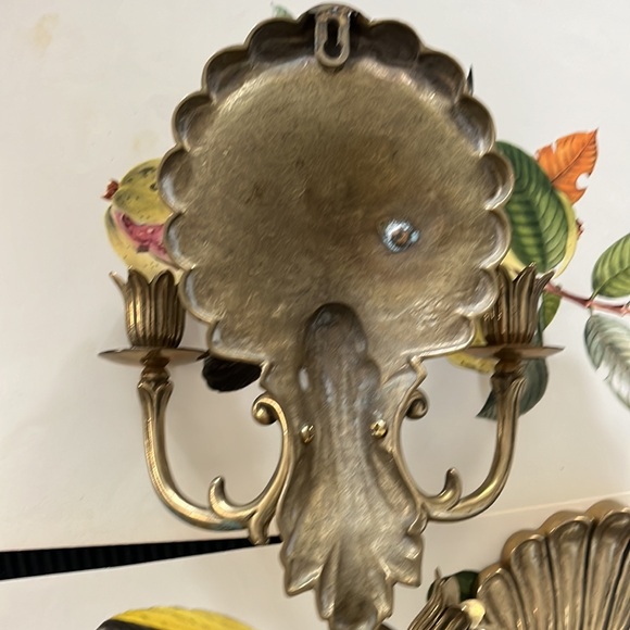 •VINTAGE MIDCENTURY SCONCE SHELL CHIC PALM BEACH• - Picture 6 of 8